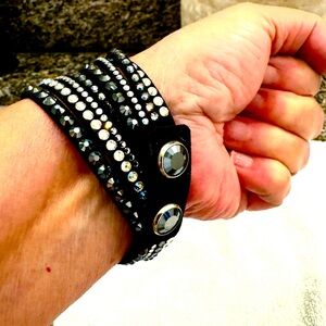 Swarovski Black and Silver Crystal Bracelet